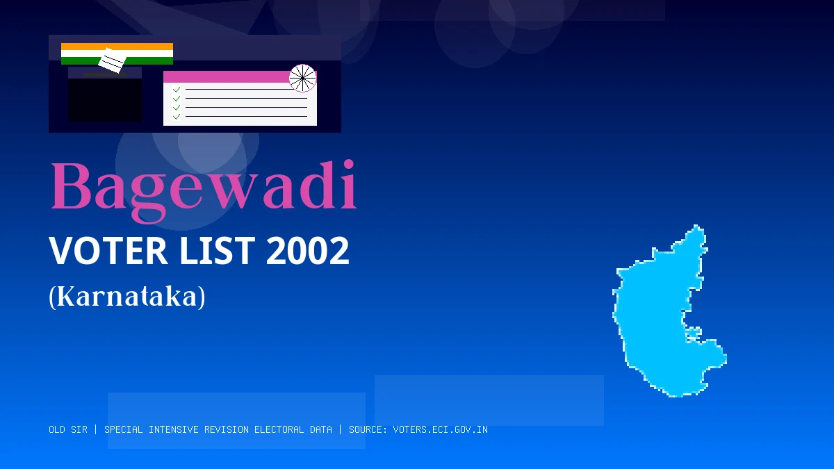 Bagewadi Voter List 2002 PDF Download Karnataka
