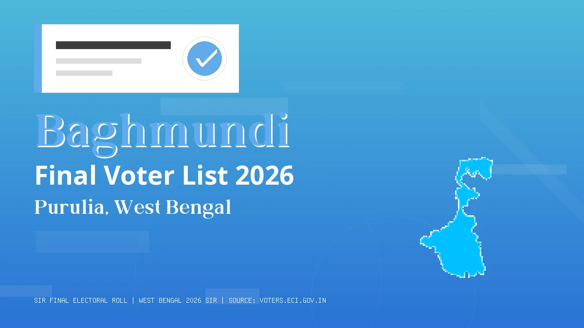 Baghmundi Final Voter List 2026 West Bengal