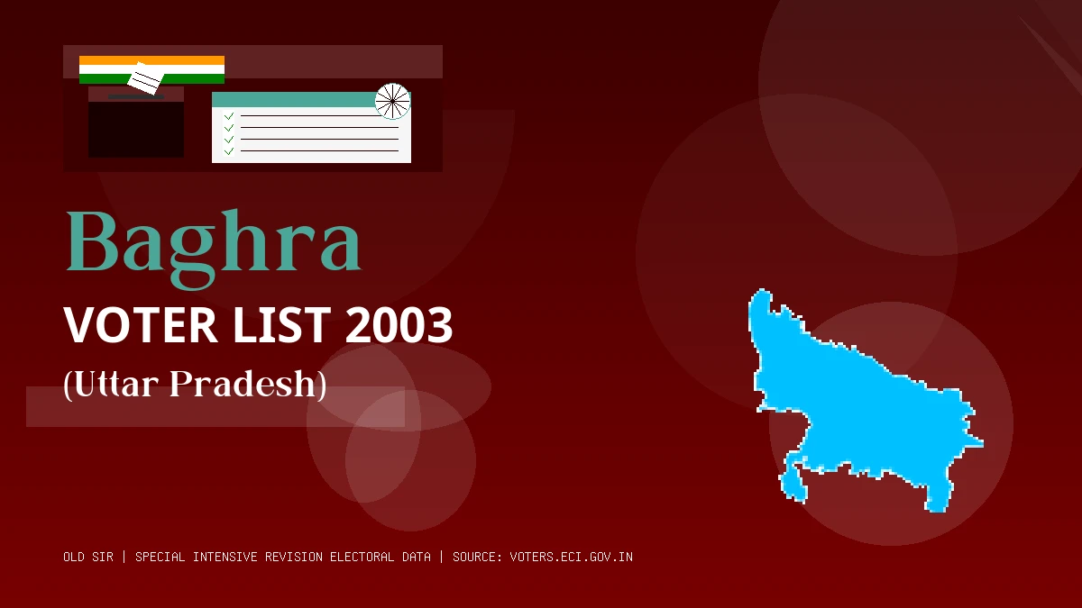 Baghra Voter List 2003 PDF Download Uttar Pradesh