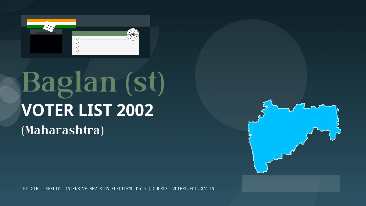 Baglan (st) Voter List 2002 PDF Download Maharashtra
