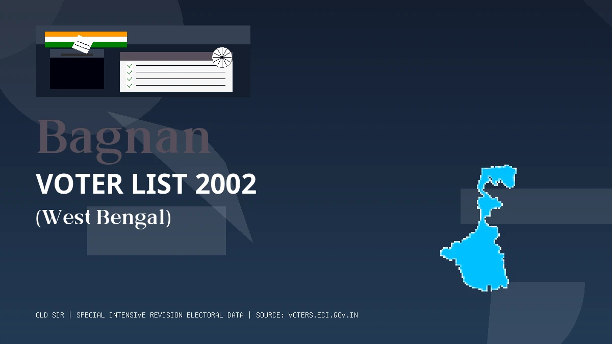 Bagnan Voter List 2002 PDF Download West Bengal