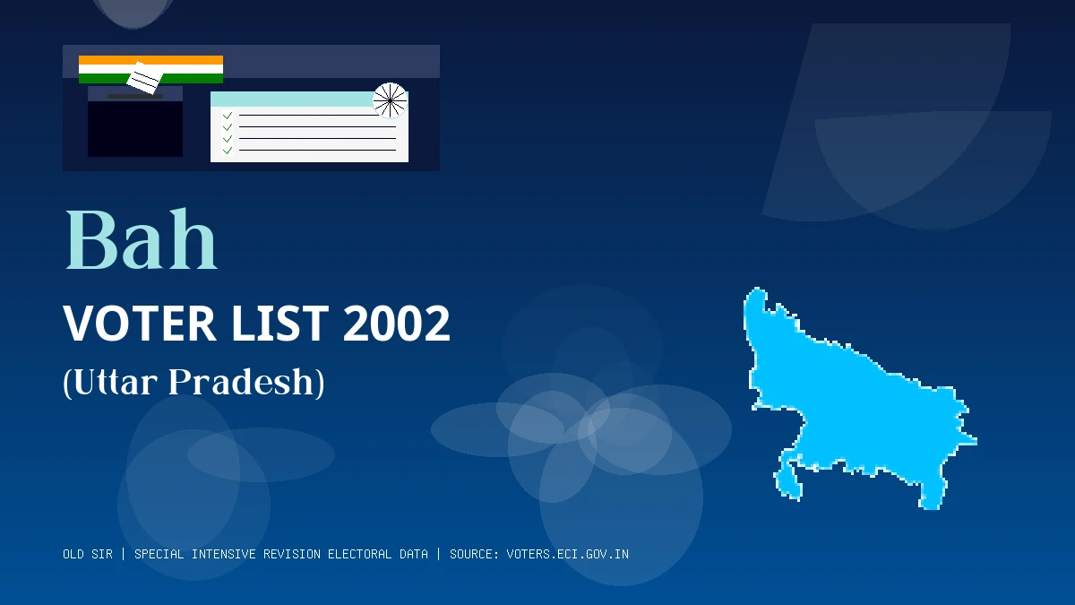 Bah Voter List 2002 PDF Download Uttar Pradesh