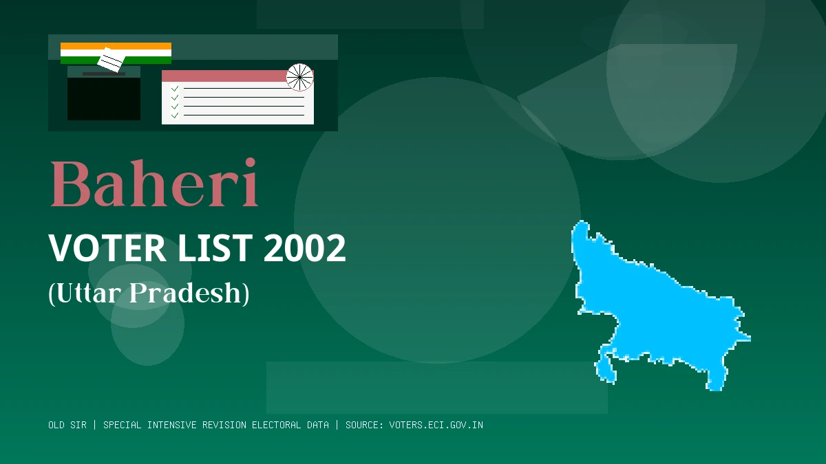 Baheri Voter List 2002 PDF Download Uttar Pradesh
