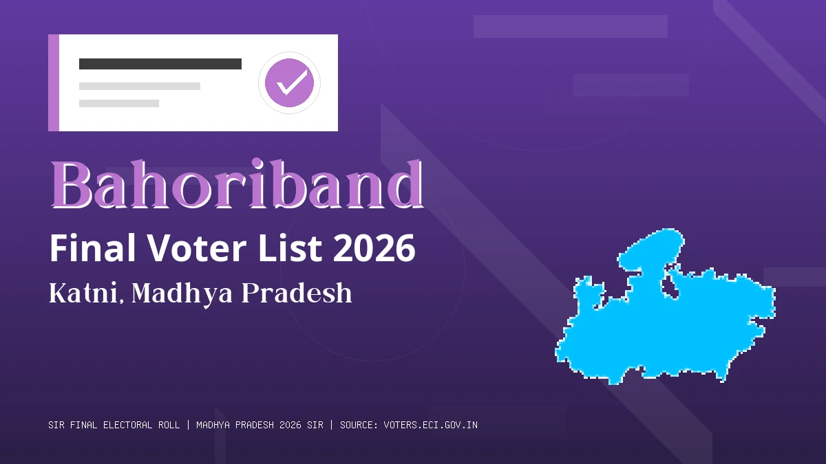Bahoriband Final Voter List 2026 Madhya Pradesh