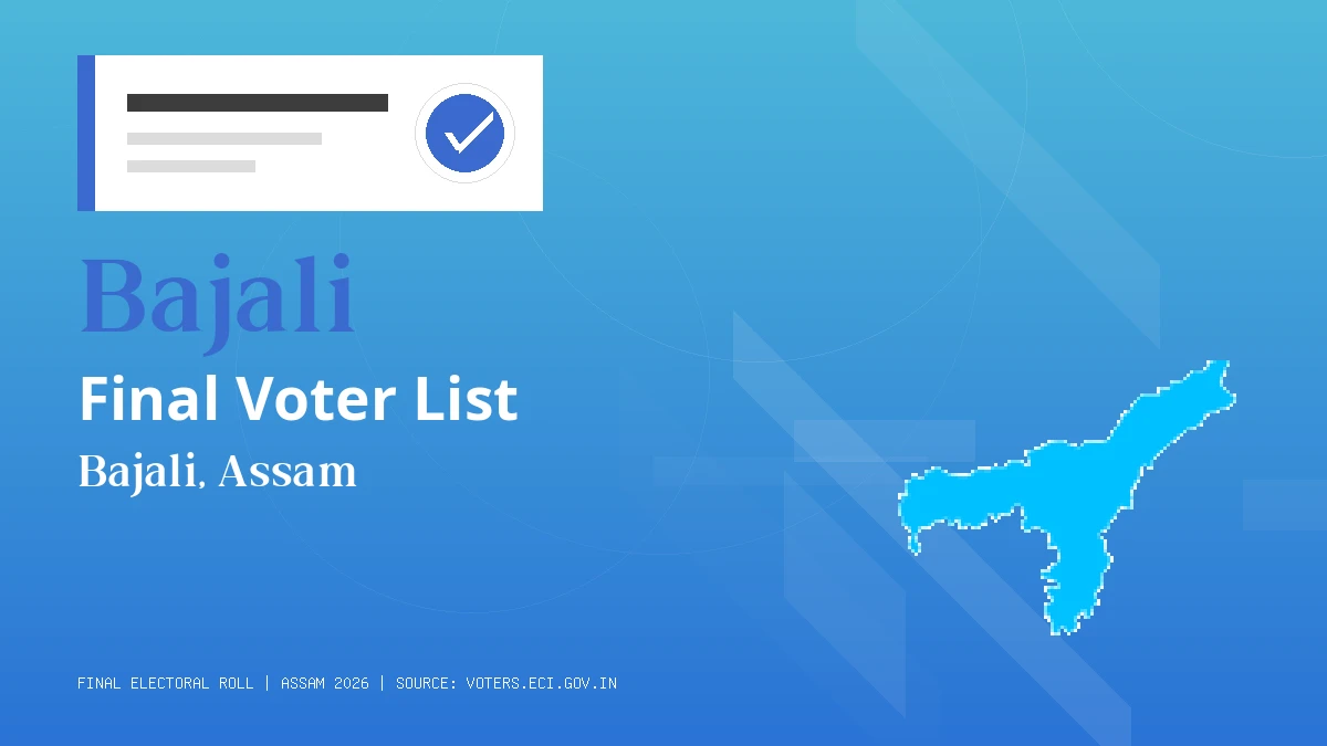 Bajali Final Voter List Assam
