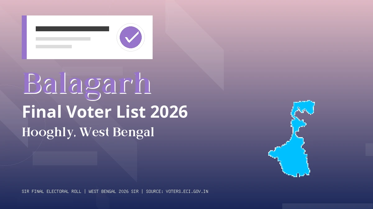 Balagarh Final Voter List 2026 West Bengal