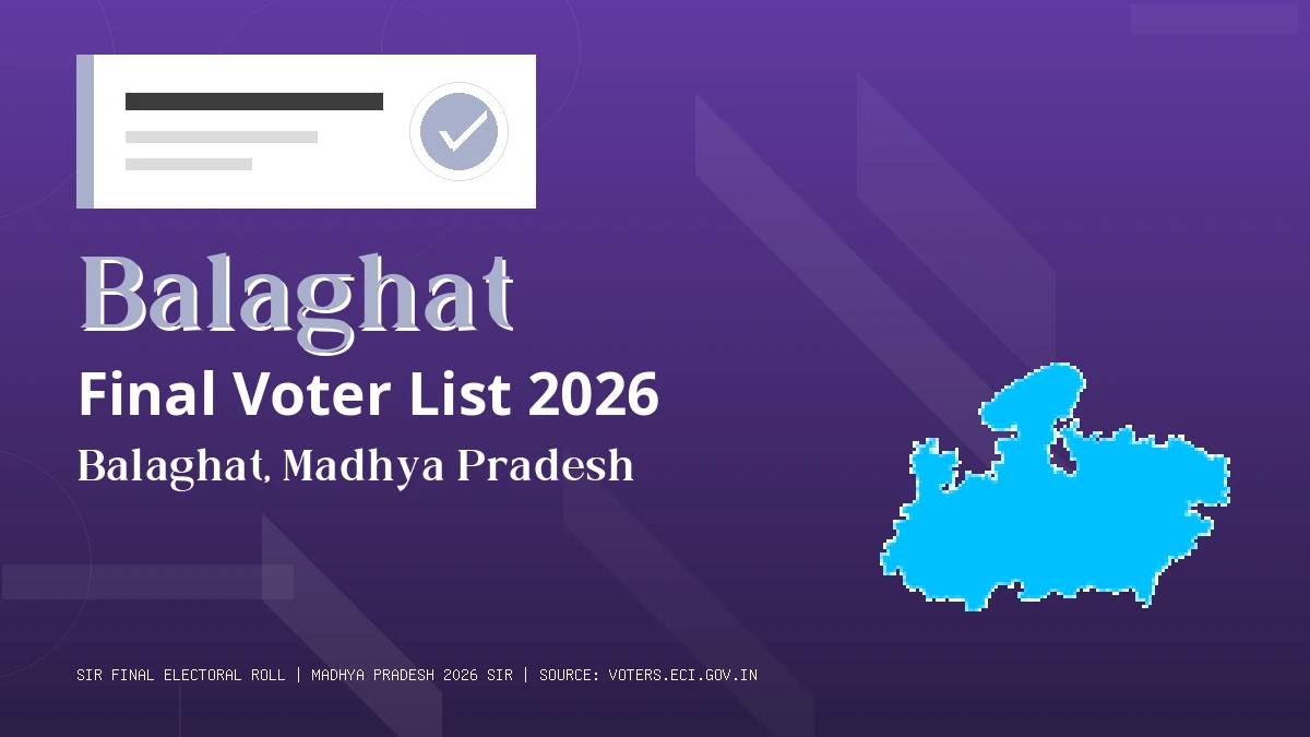 Balaghat Final Voter List 2026 Madhya Pradesh