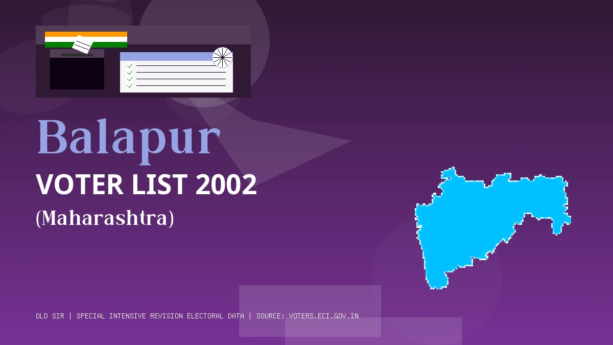 Balapur Voter List 2002 PDF Download Maharashtra