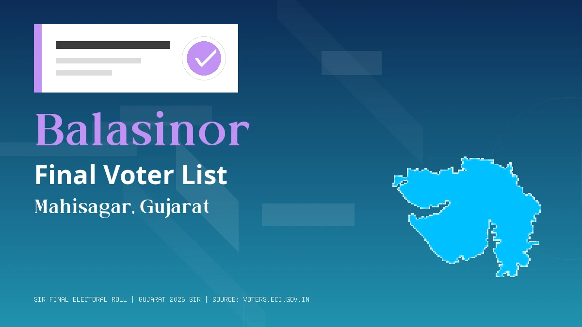 Balasinor Final Voter List Gujarat