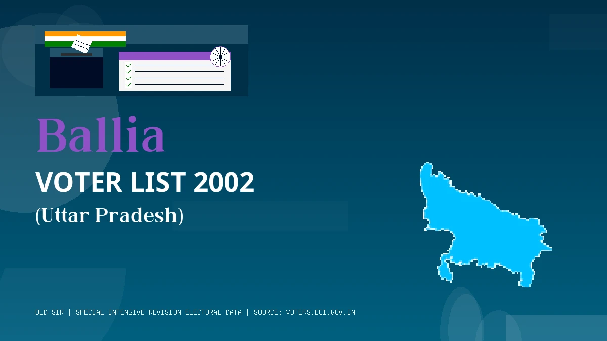 Ballia Voter List 2002 PDF Download Uttar Pradesh