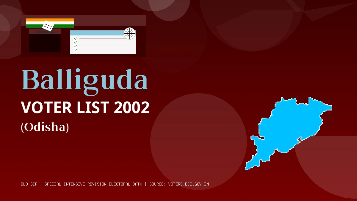 Balliguda Voter List 2002 PDF Download Odisha