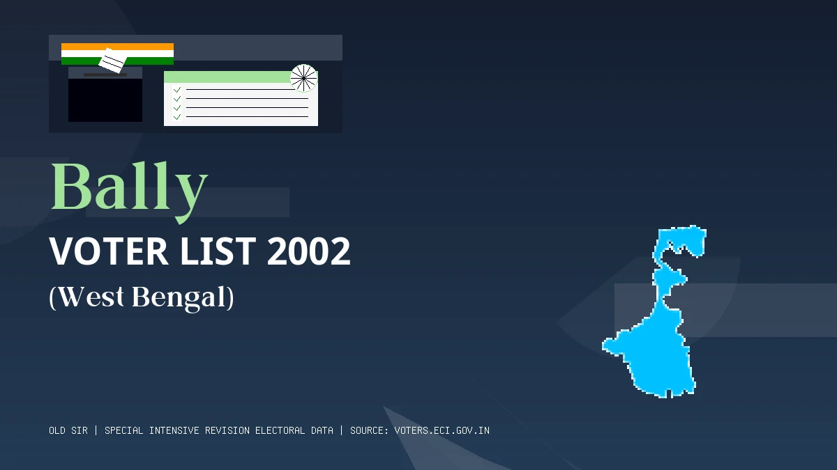 Bally Voter List 2002 PDF Download West Bengal