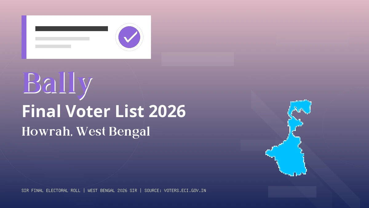 Bally Final Voter List 2026 West Bengal