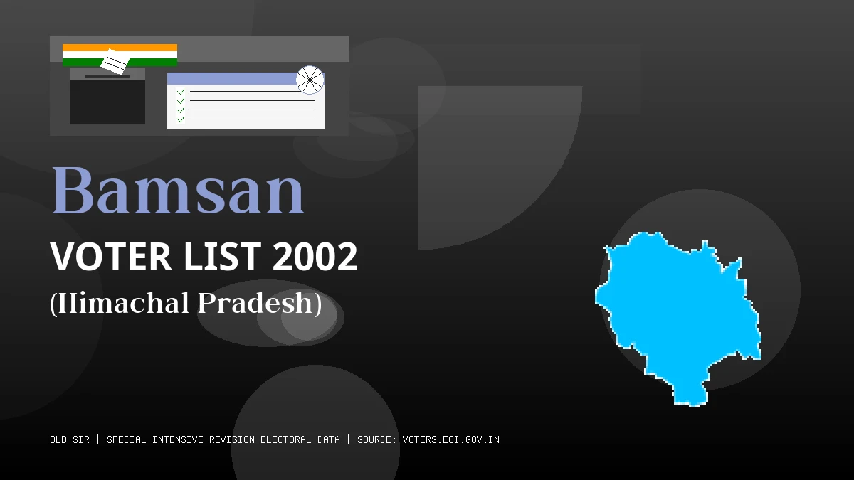 Bamsan Voter List 2002 PDF Download Himachal Pradesh