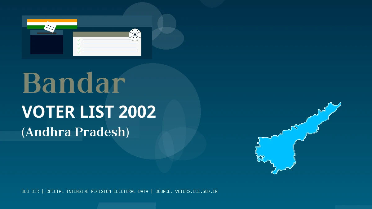 Bandar Voter List 2002 PDF Download Andhra Pradesh