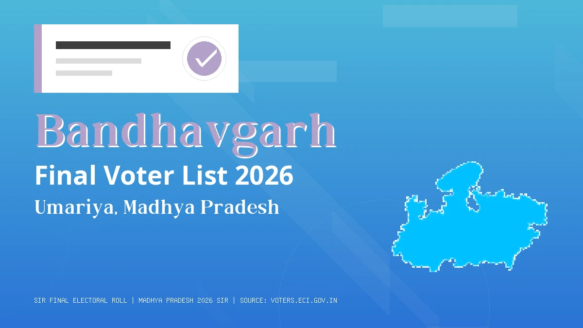 Bandhavgarh Final Voter List 2026 Madhya Pradesh