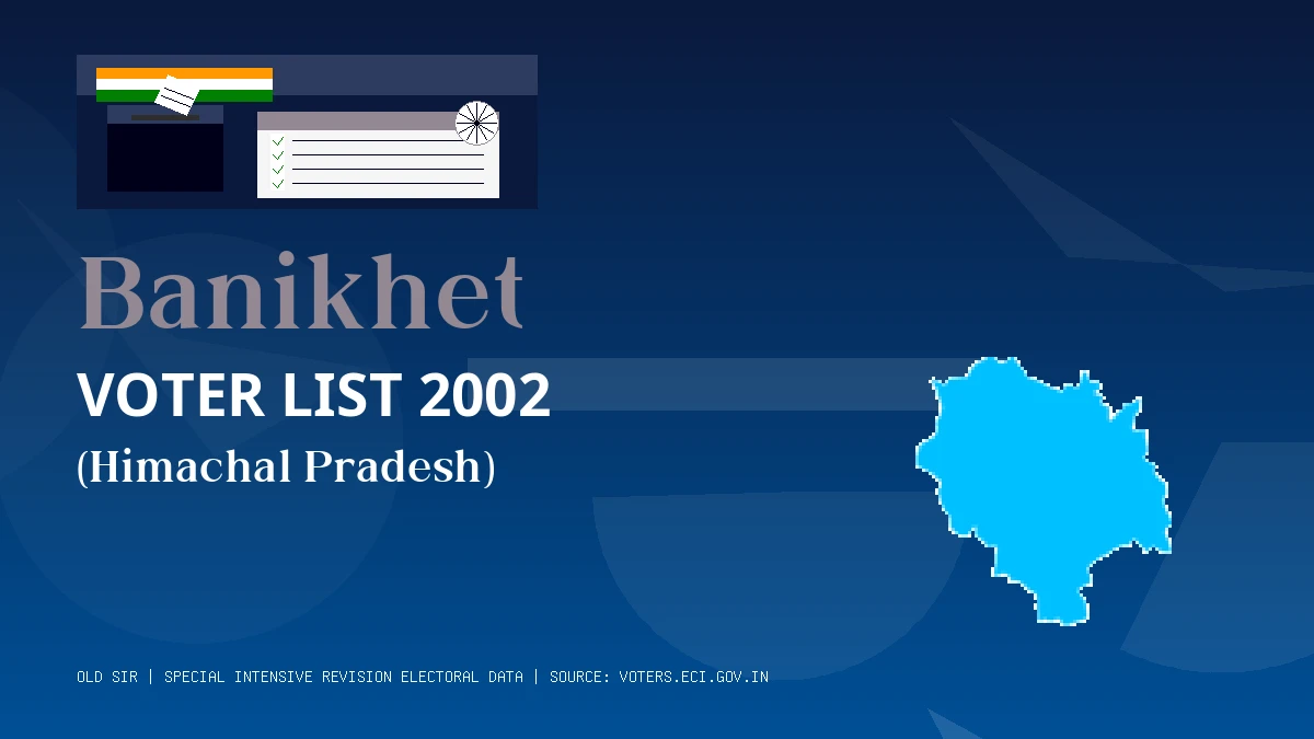 Banikhet Voter List 2002 PDF Download Himachal Pradesh