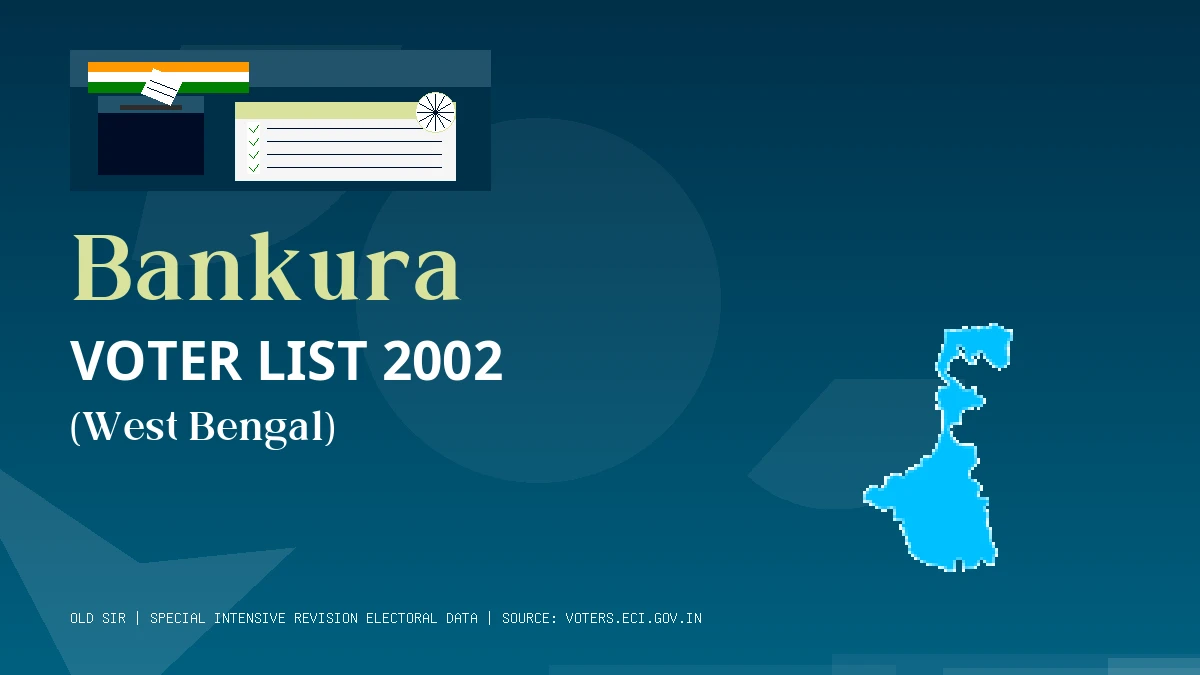 Bankura Voter List 2002 PDF Download West Bengal