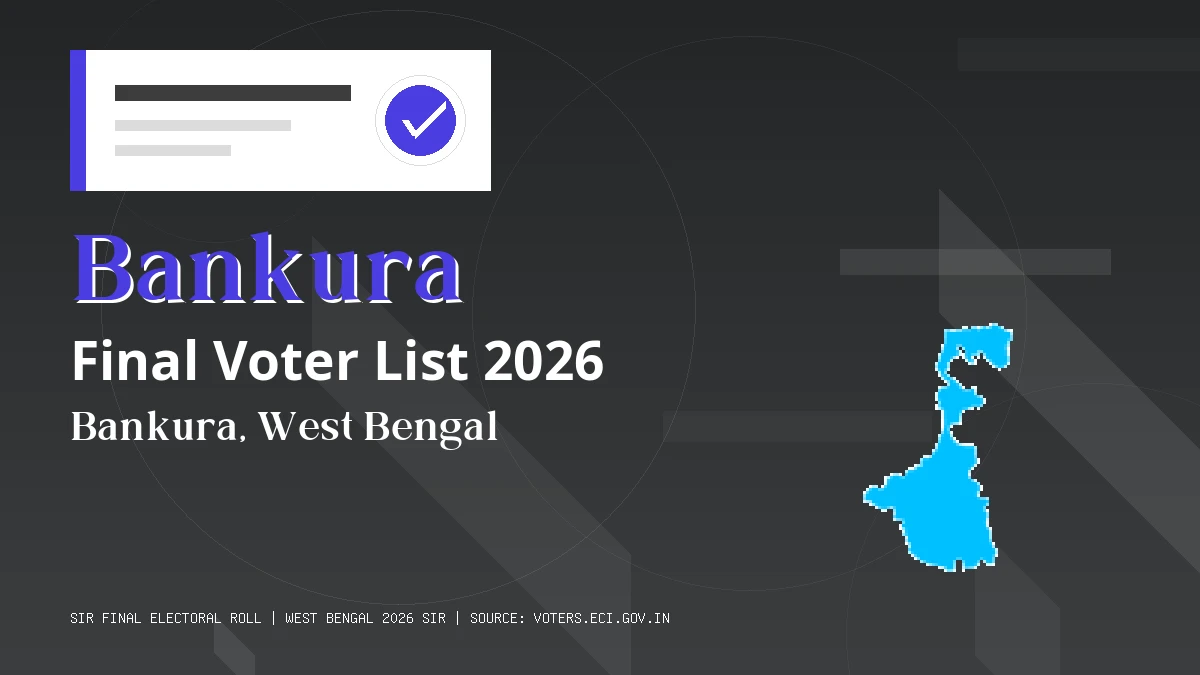 Bankura Final Voter List 2026 West Bengal
