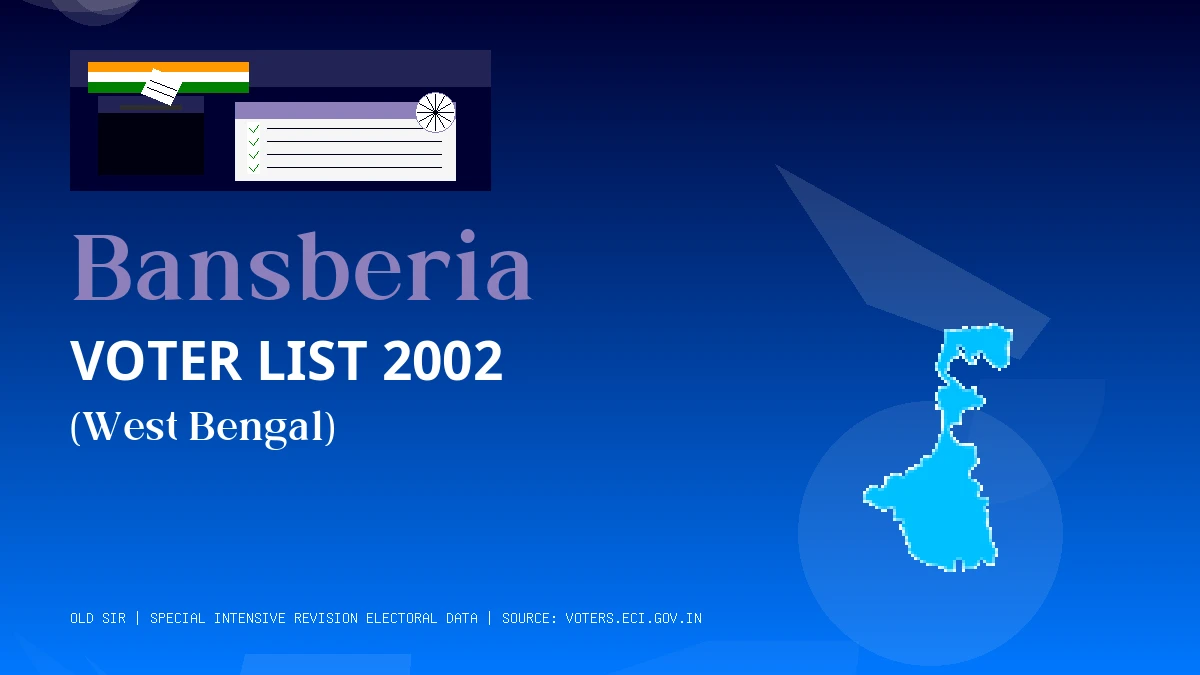 Bansberia Voter List 2002 PDF Download West Bengal