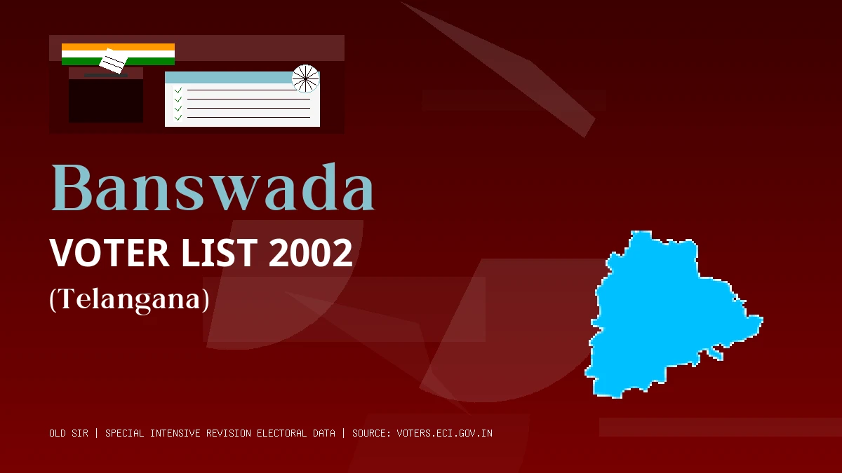 Banswada Voter List 2002 PDF Download Telangana