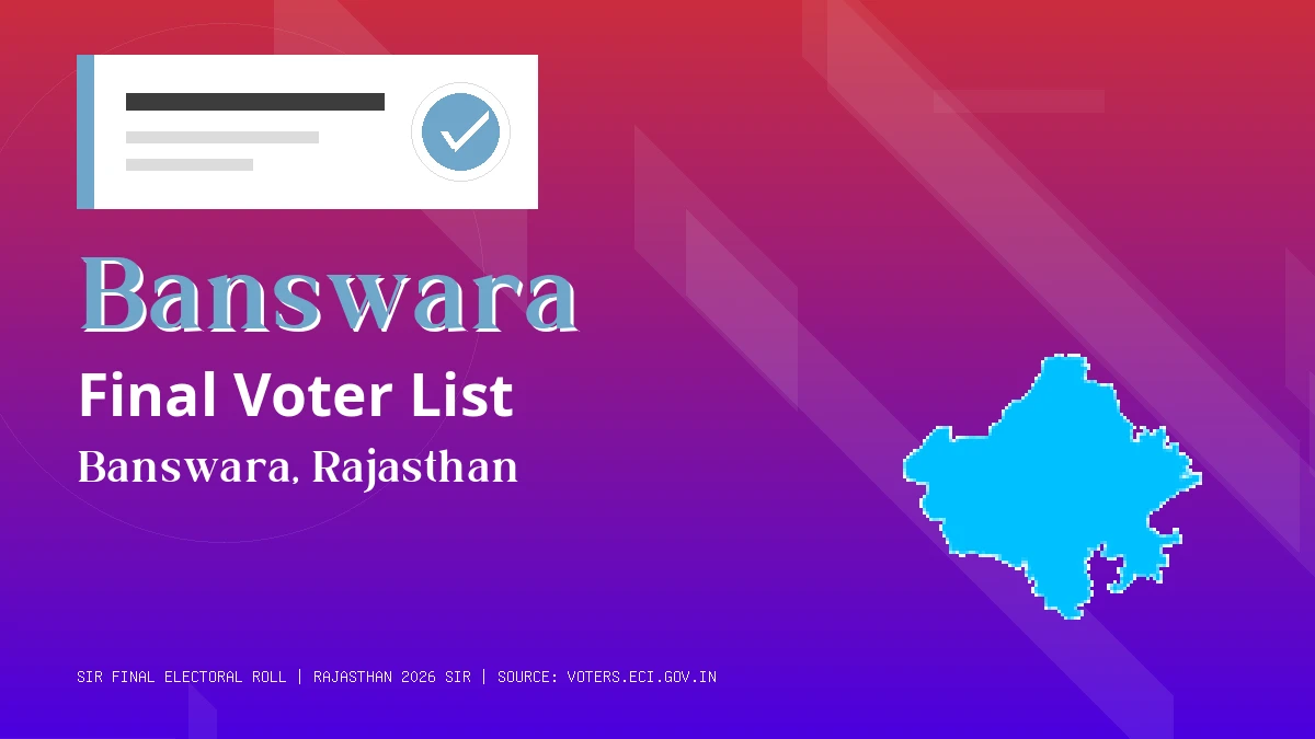 Banswara Final Voter List Rajasthan