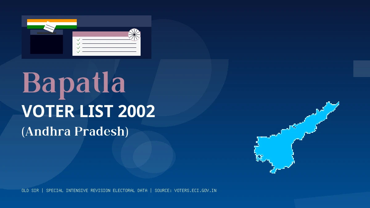Bapatla Voter List 2002 PDF Download Andhra Pradesh