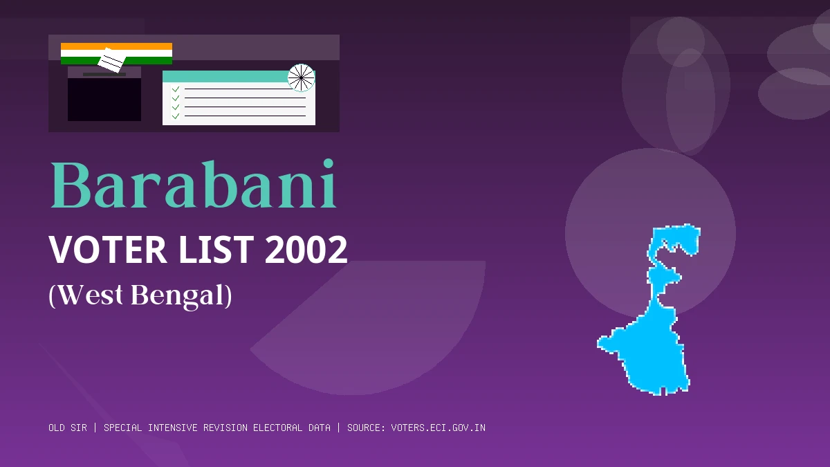 Barabani Voter List 2002 PDF Download West Bengal