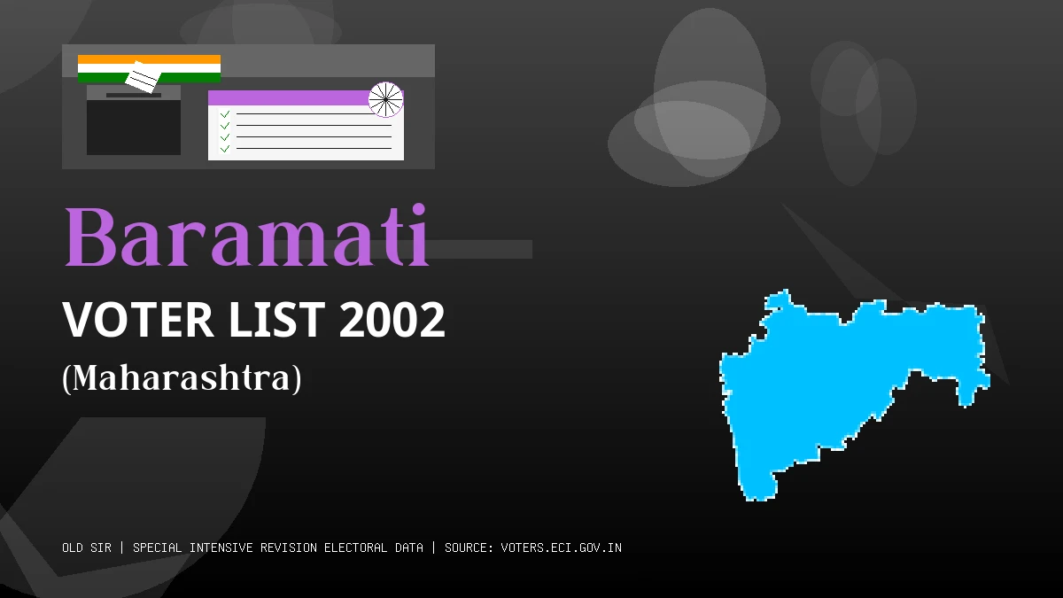 Baramati Voter List 2002 PDF Download Maharashtra