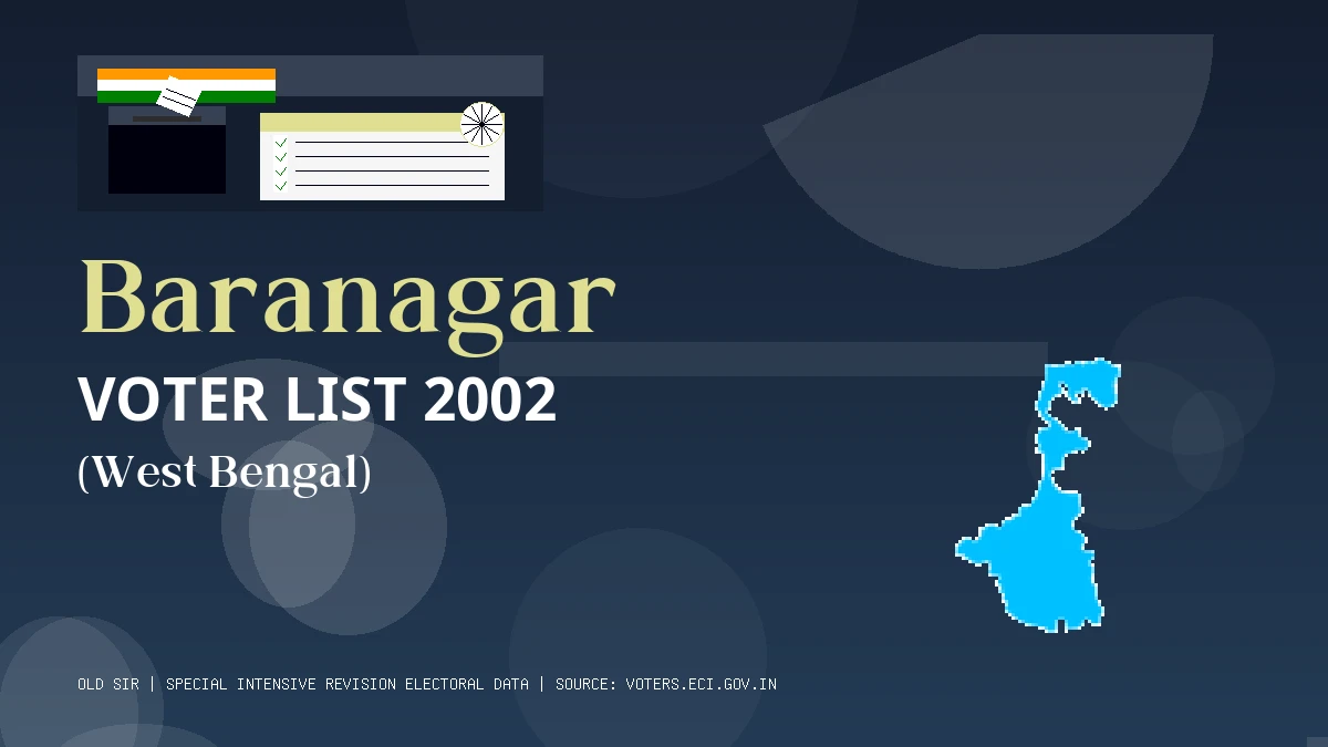 Baranagar Voter List 2002 PDF Download West Bengal