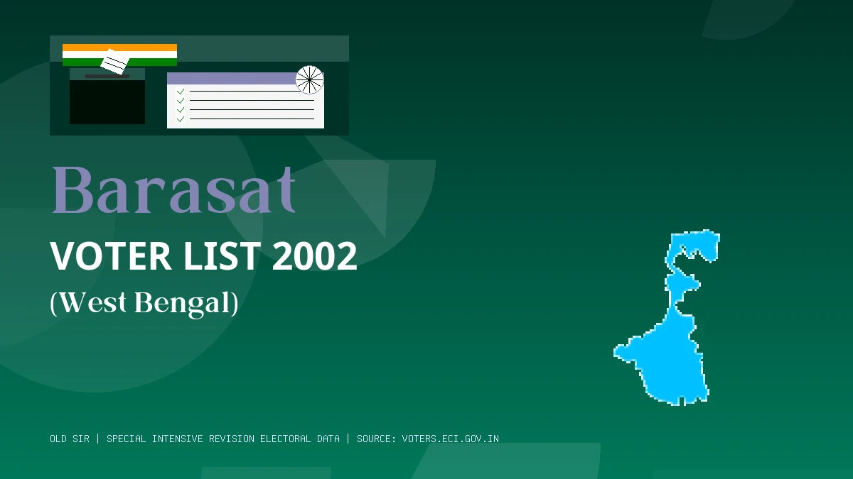Barasat Voter List 2002 PDF Download West Bengal