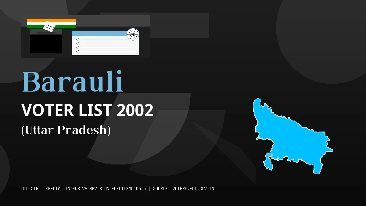 Barauli Voter List 2002 PDF Download Uttar Pradesh