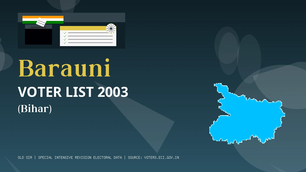 Barauni Voter List 2003 PDF Download Bihar