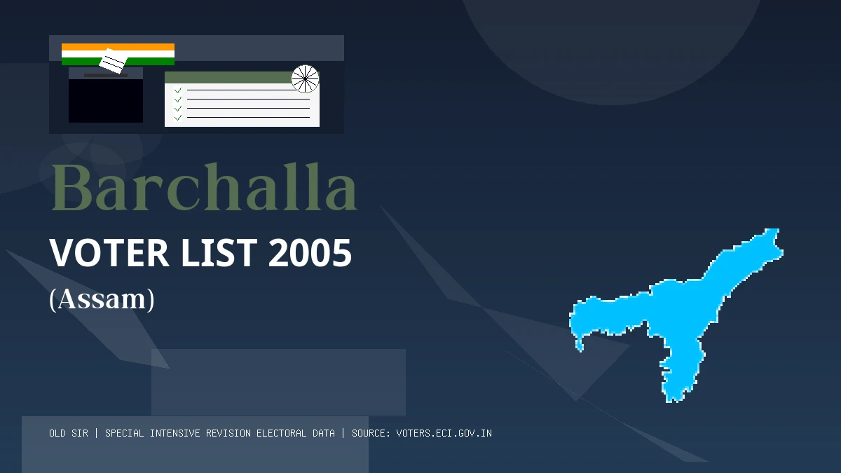 Barchalla Voter List 2005 PDF Download Assam