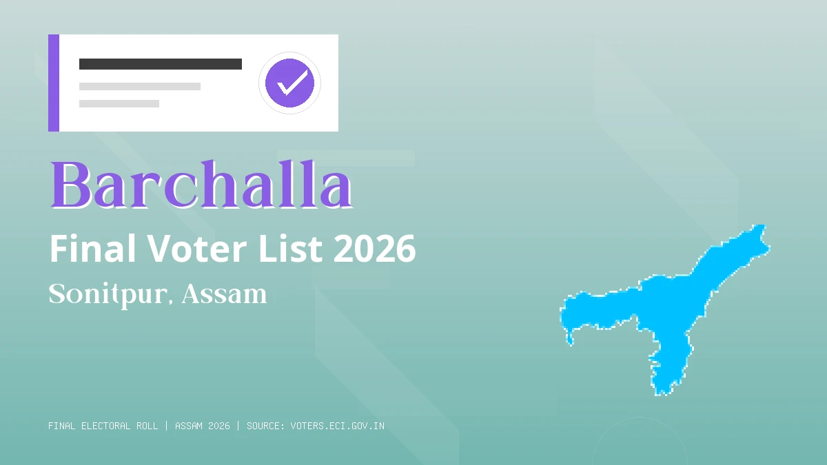 Barchalla Final Voter List 2026 Assam