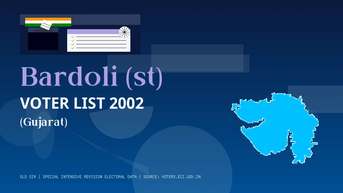 Bardoli (st) Voter List 2002 PDF Download Gujarat
