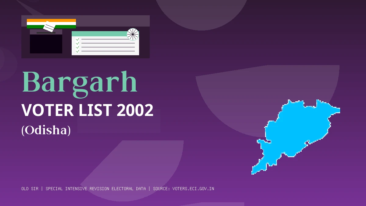 Bargarh Voter List 2002 PDF Download Odisha