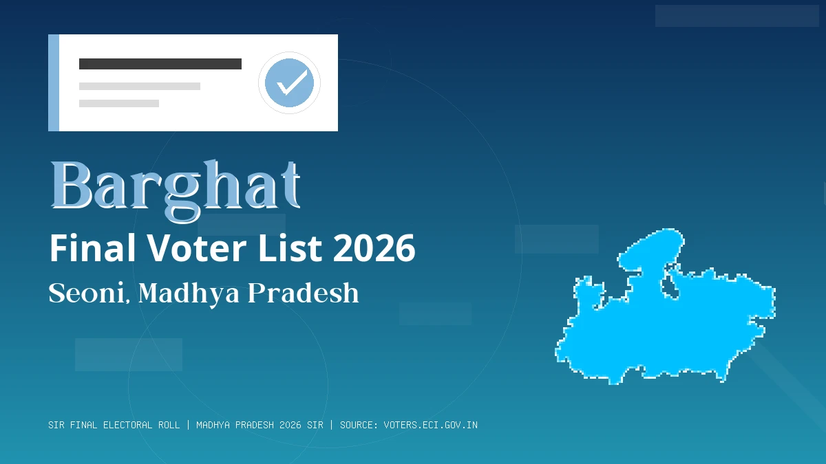 Barghat Final Voter List 2026 Madhya Pradesh