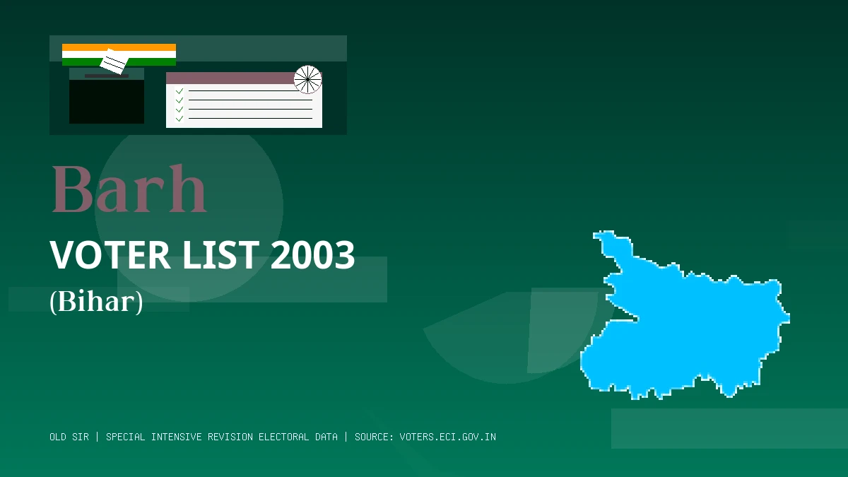 Barh Voter List 2003 PDF Download Bihar