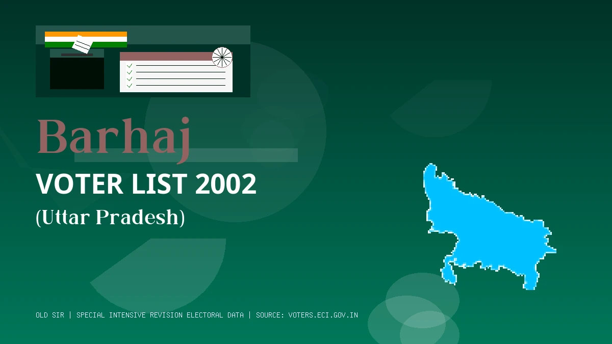 Barhaj Voter List 2002 PDF Download Uttar Pradesh