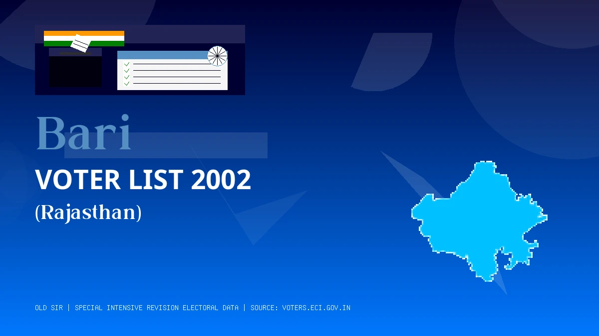 Bari Voter List 2002 PDF Download Rajasthan