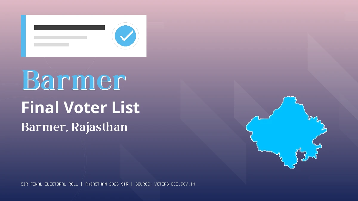 Barmer Final Voter List Rajasthan