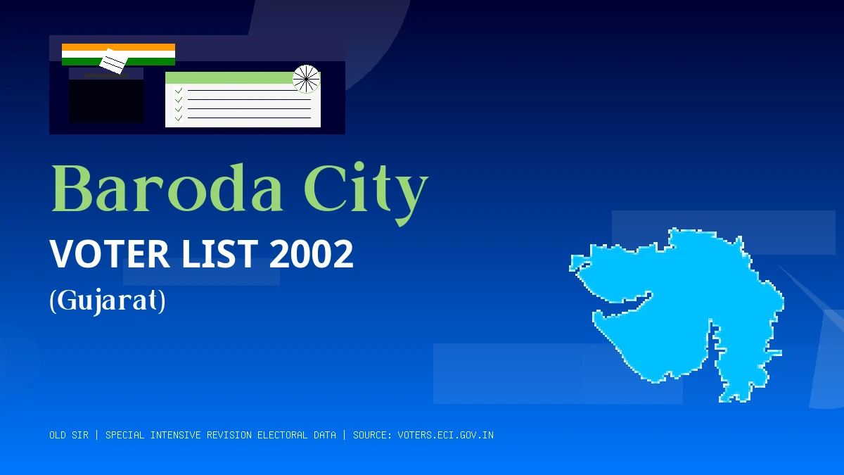 Baroda City Voter List 2002 PDF Download Gujarat