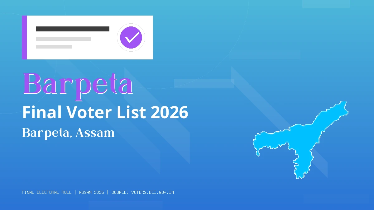 Barpeta Final Voter List 2026 Assam