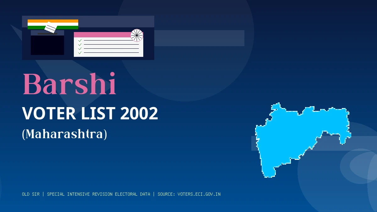Barshi Voter List 2002 PDF Download Maharashtra
