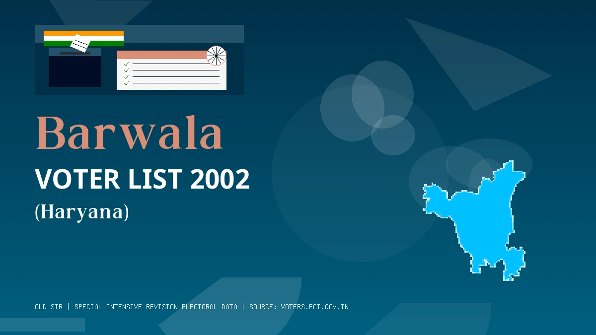 Barwala Voter List 2002 PDF Download Haryana