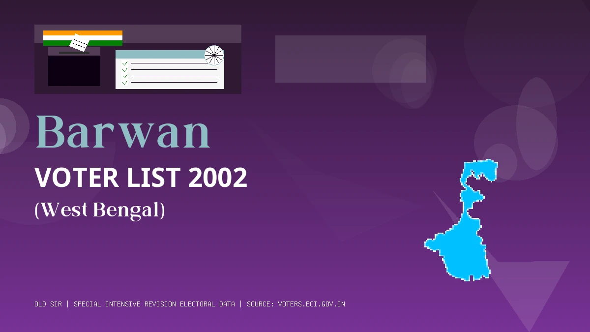 Barwan Voter List 2002 PDF Download West Bengal