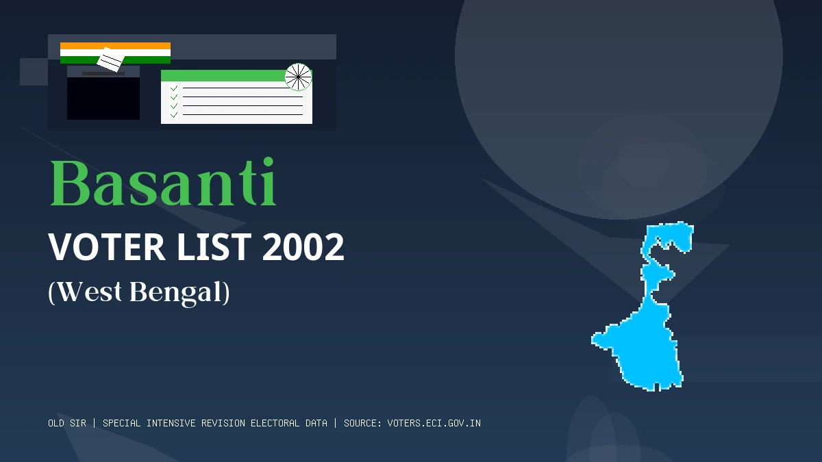 Basanti Voter List 2002 PDF Download West Bengal