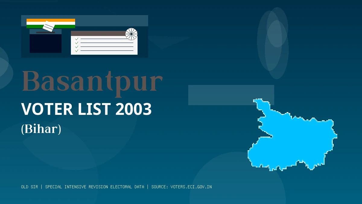 Basantpur Voter List 2003 PDF Download Bihar