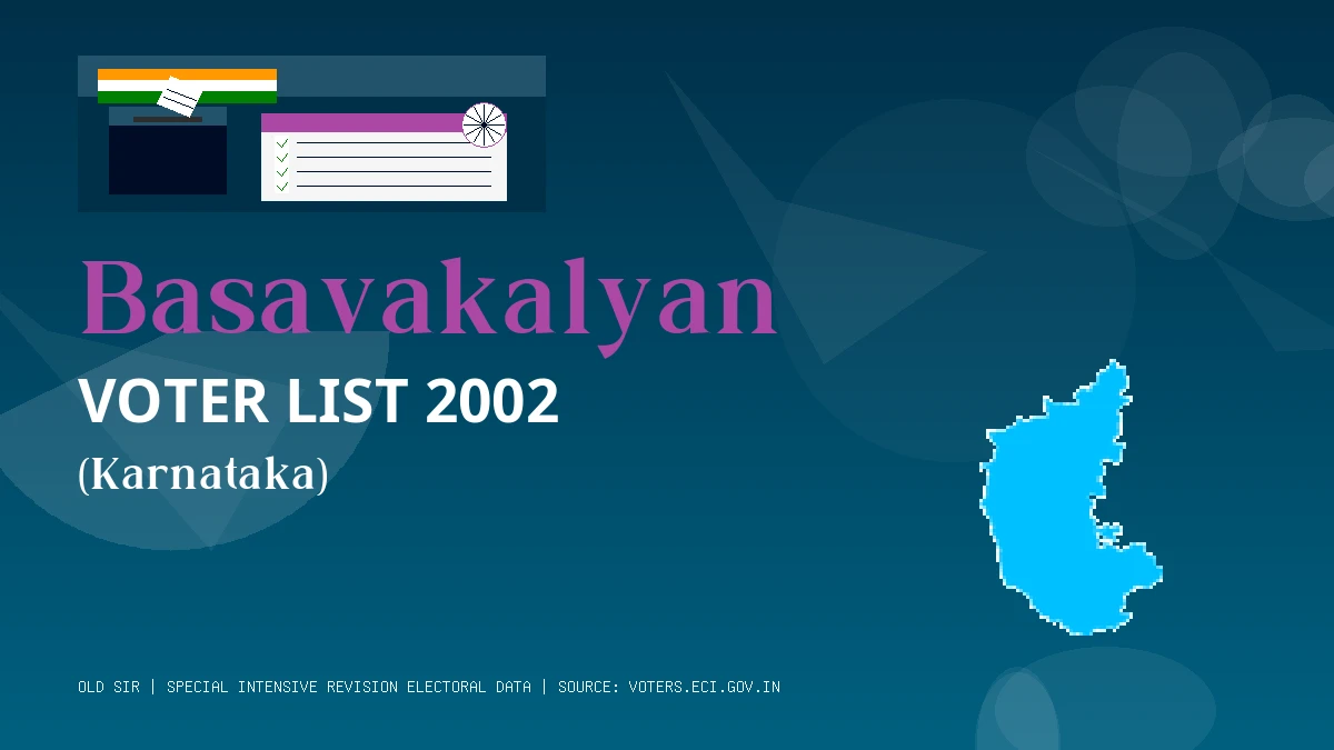 Basavakalyan Voter List 2002 PDF Download Karnataka